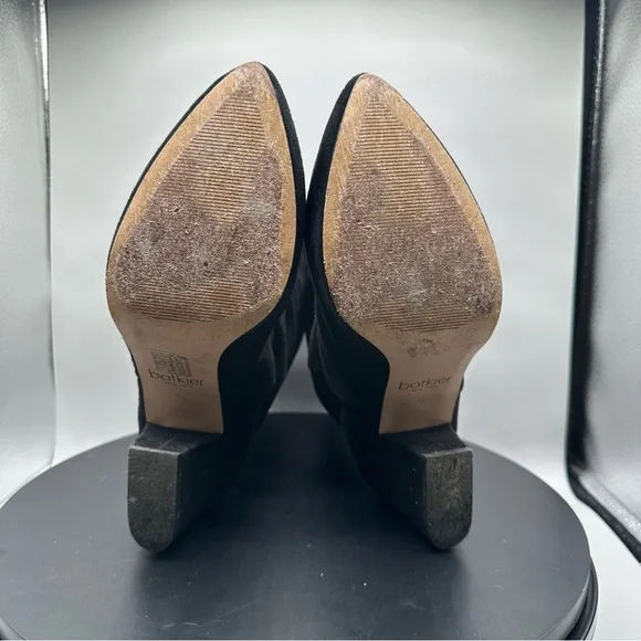 Botkier Skylar Slouched Bootie Pointed Toe Faux Suede Women 7.5 Black - Picture 7 of 9
